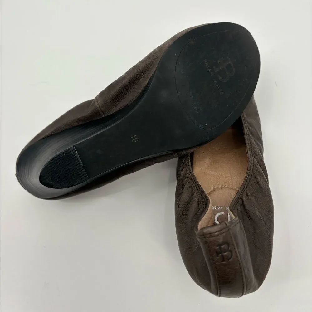 Brian James | leather Brown Women's wedge Shoes | size 9